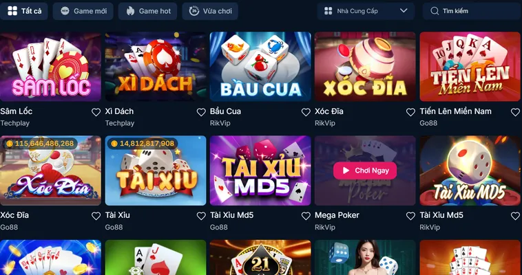Sảnh Game Bài RikBet Đổi Thưởng Uy Tín Hàng Đầu