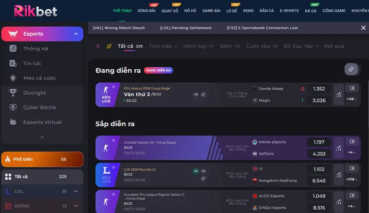 Thể Thao Ảo Tại RikBet Bùng Nổ Cơ Hội Kiếm Tiền Siêu Nhanh Cho Mọi Cược Thủ